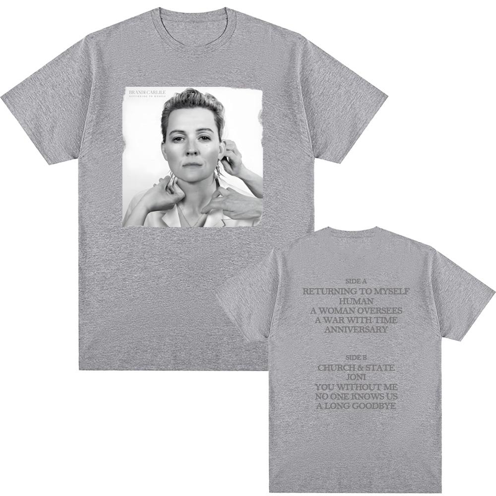 Returning To Myself Cover Tee Brandi Carlile Maglietta di Alta Qualità 100% Cotone Girocollo Stile Hip Hop Manica Uomo/Donna Magliette
