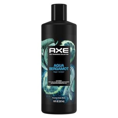 Axe Fine Fragrance Collection Body Wash For Men Aqua Bergamot 12h Refreshing Scent Shower Gel Infuse