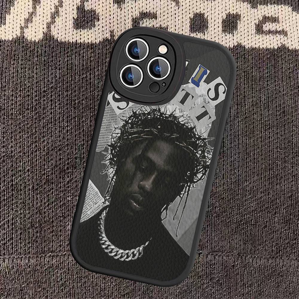 

Чехол для телефона из кожи с изображением Трэвиса Скотта для iPhone 16 15 14 13 12 11 Pro Max Plus iPhone 14 plus