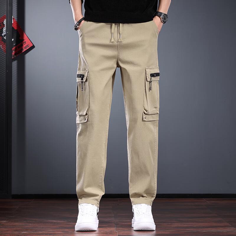 Men s American Retro Multi-Pocket Cargo Pants 32