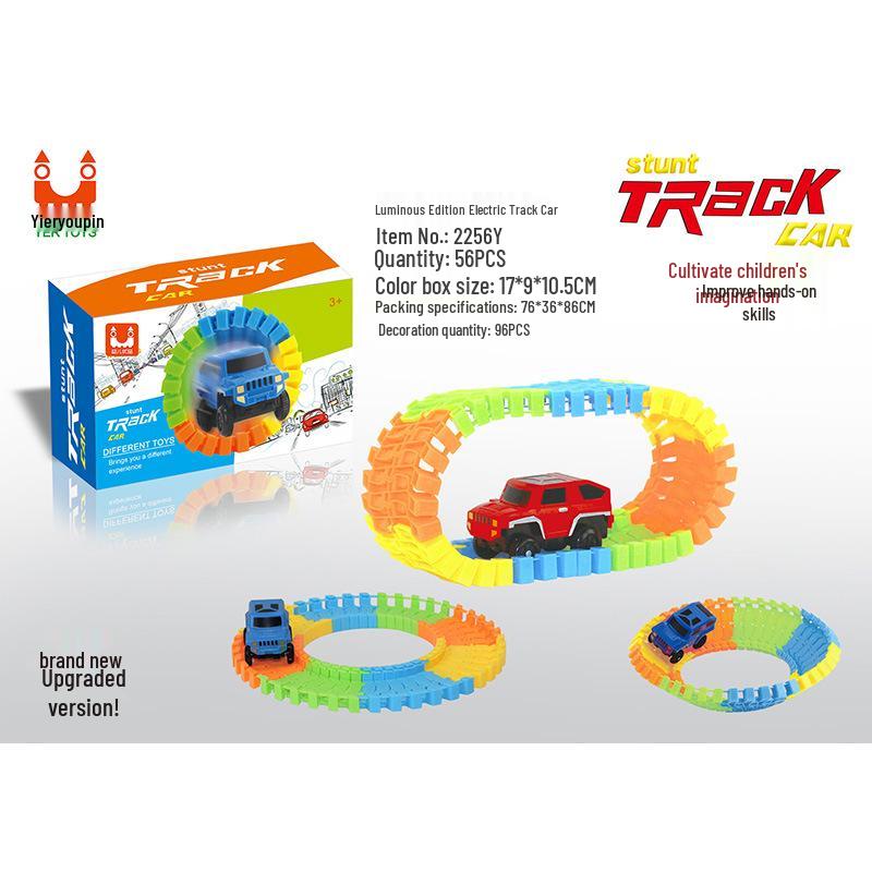 Luminous Magic Track Set: 360-Piece Electric Building Blocks for Kids