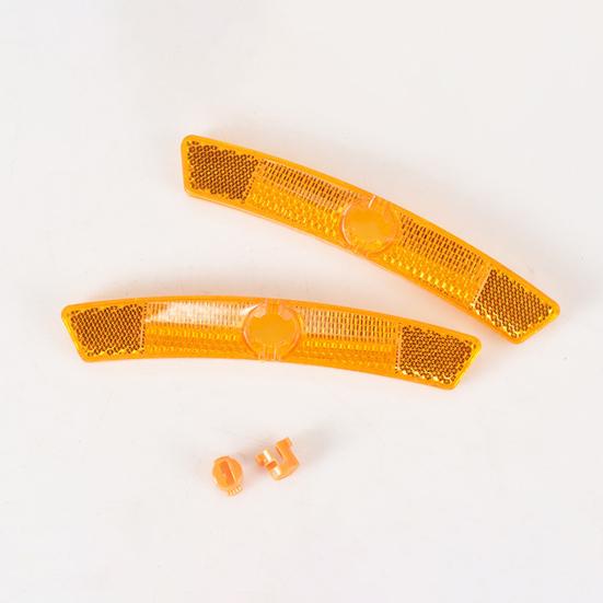 1 Satz Fahrrad-Speichenreflektor Doppelt reflektierend Hohe Helligkeit Schnappbefestigung 170 Grad