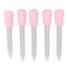 5pcs Transfer Pipettes DIY Transparent Calibrated Dropper for Epoxy Resin Laboratory Experiment (Pink)