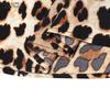 ZANZEA Women Casual Playful Leopard Print Front Tie Puff Sleeve Mini Dress