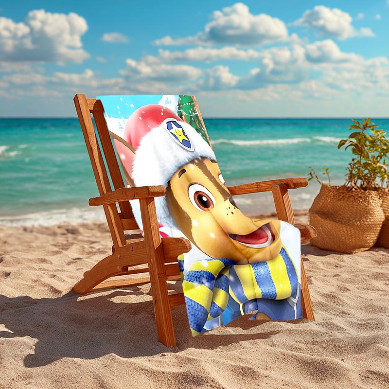 1Pc Paw Patrol Christmas Adventure Beach Towel Quick Dry Multiuse For Beach Pool Gym Yoga Home Travel Christmas Halloween Xmas Gift S1389