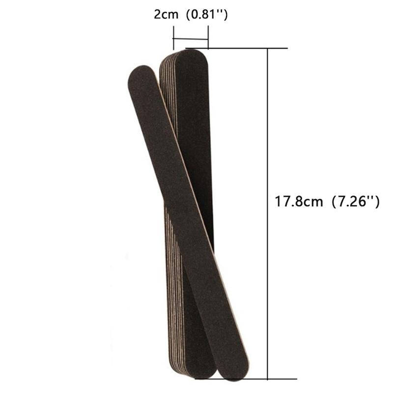 10Pcs Home Beauty Salon Double-Sided Disposable Nail File Emery Shaping Board