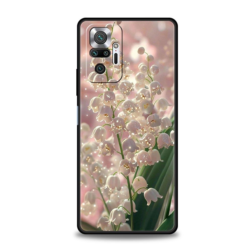Lily Of The Valley Clear Floral Phone Case Cover for Redmi 14C 10C Note 15 14 13 12 10 11 K40 Pro Plus Soft TPU Shockproof Capas