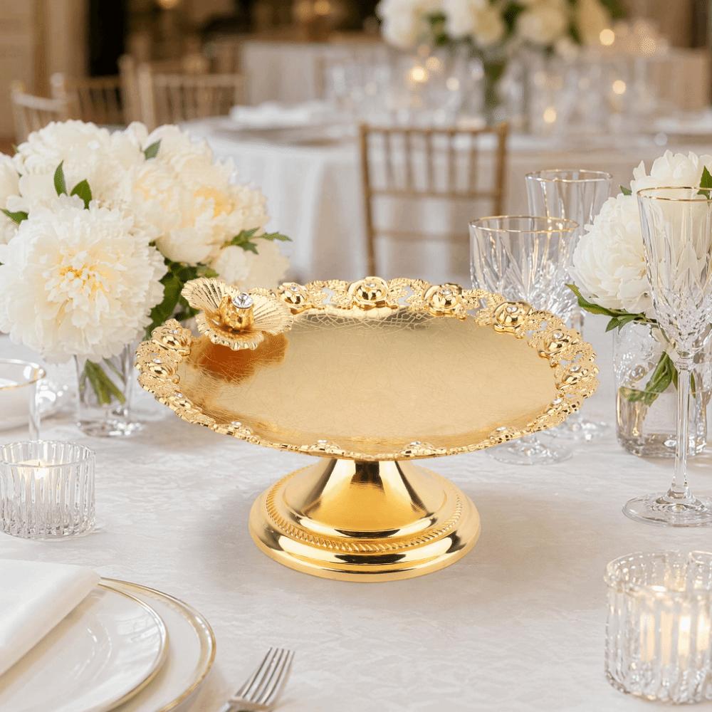 Lace Cake Stand Iron Alloy Cake Plate Cupcake Stands Dessert Tray Stand  Party Use