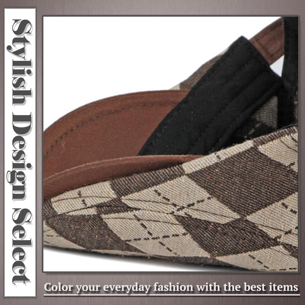 One Limitation Argyle Check Hunting Golf and CP673 Cap, Cap, Travel, Outdoor, Men's Women's, (Brown)