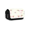 Cute Dachshund Print Double Layered Flip Pen Case for Boy/Girls Best Gifts 2D Cartoon School Supplies Pencil Case for Children