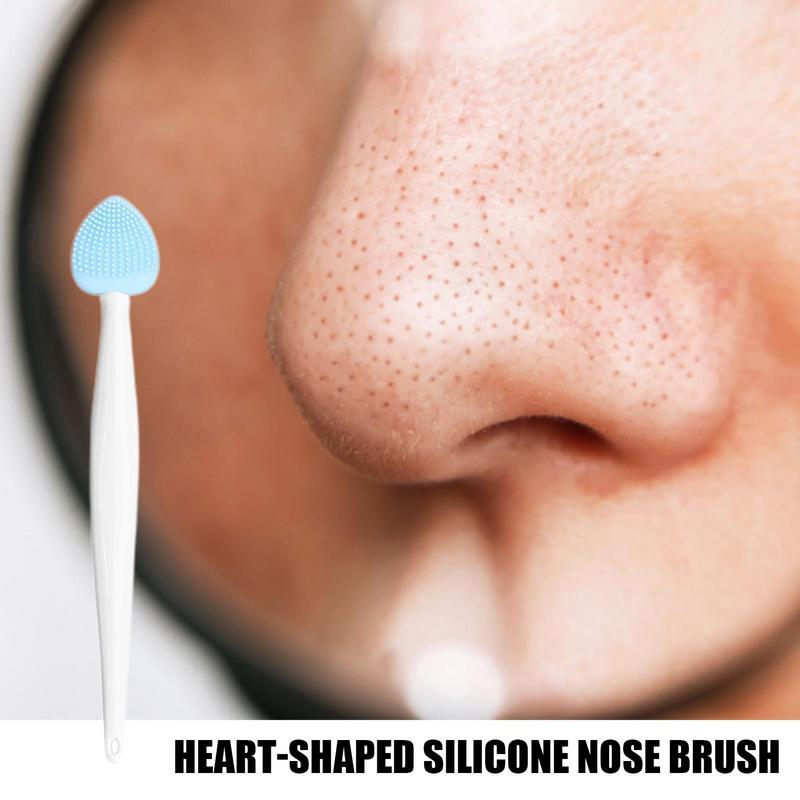 Skin Care Lip Exfoliating Facial Cleansing Face Scrub Nose Clean Brush Blackhead Remove Silicone Double-Sided Skin Care Tool