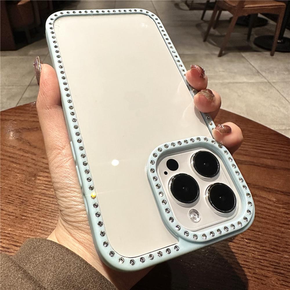 Luxury Diamond Bling Rhinestone Clear Case For For Iphone 16 15 14 Plus 13 12 11 Pro Max Shockproof Hybrid Acrylic Protection Cover