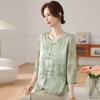 Stylish Seven-Sleeve Shirt for Middle-Aged & Elderly Women - Age-Defying Spring/Summer Fashion
