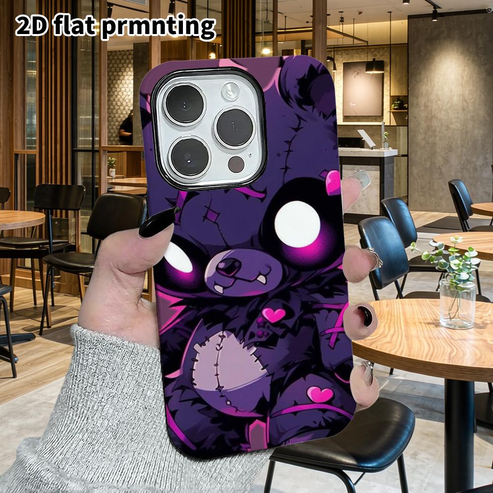 Phone Case: 2D Flat Suitable for iPhone 18, 17, 16, 15, 14, 13 Pro Film Protective Case, Couple Style, Dark Sweet Cool, Christmas and Halloween Gift