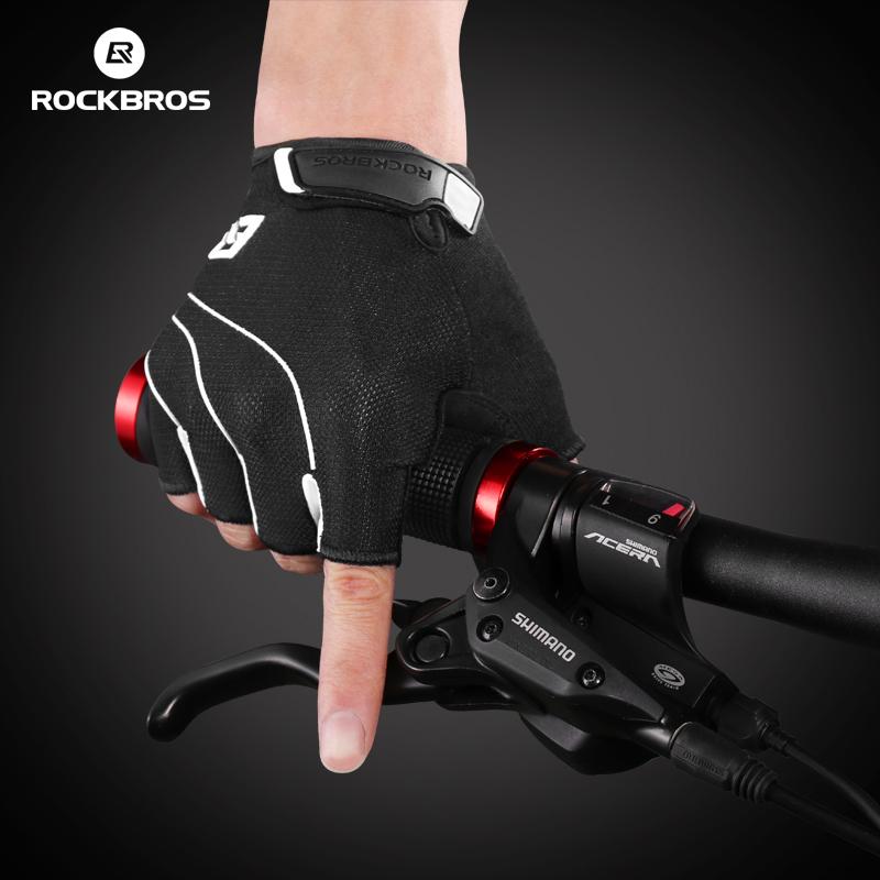 ROCKBROS Cycling Gloves Men Women Sports MTB Road Half / Full Finger Bicycle Gloves Breathable Shockproof Anti-slip Bike Gloves