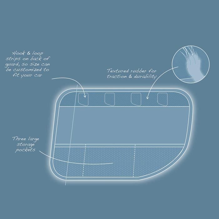 Kurgo Protection de porte intérieure de voiture pour chien, Imperméable et anti-déchirure, Taille ajustable