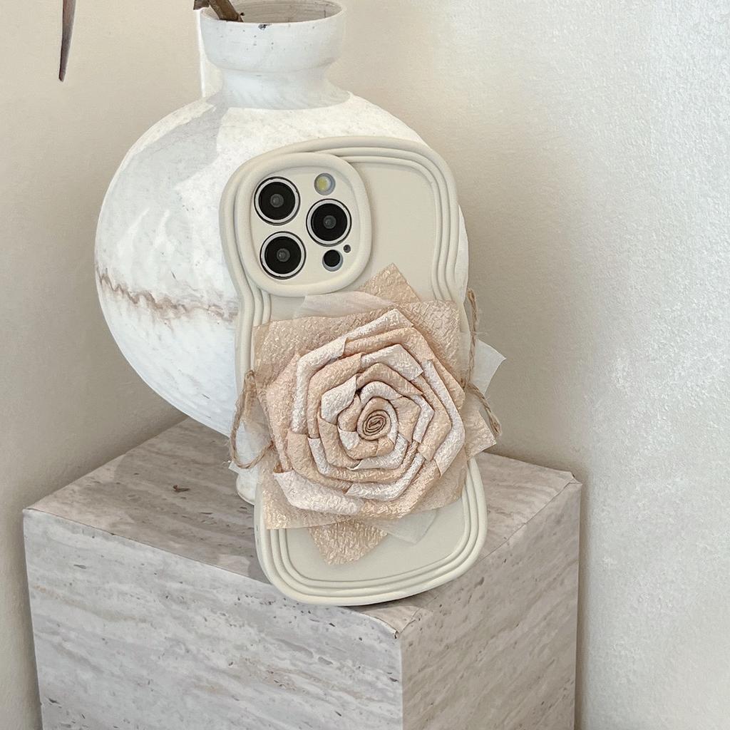 Autumn and Winter Retro Dry Rose for iPhone16 Apple 17Pro Max Mobile Phone Case 15/14 Wave Soft Case
