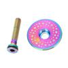 Bike Fork Cap Screw Set Ti Alloy CNC Machining 28.6mm Front Fork Cap and Screw for Cycling Colorful