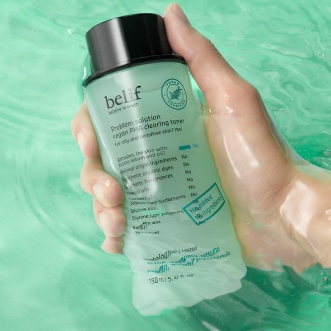 belif Problem Solution Vegan PHA Clearing Toner Mild Exfoliating & Pore Refining 150ml