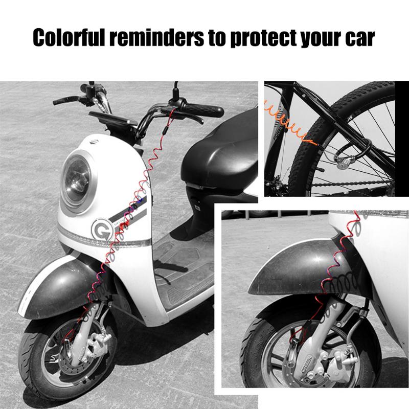 Anti-ladrão Segurança Bicicleta Scooter Cadeado Corda Segurança Motocicleta Cadeado Cabo Acessórios Motocicleta Alarme Disco Cadeado Lembrete Cordão