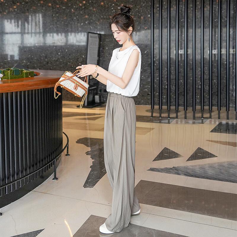 Women's Contrast Sleeveless Two-Piece Set