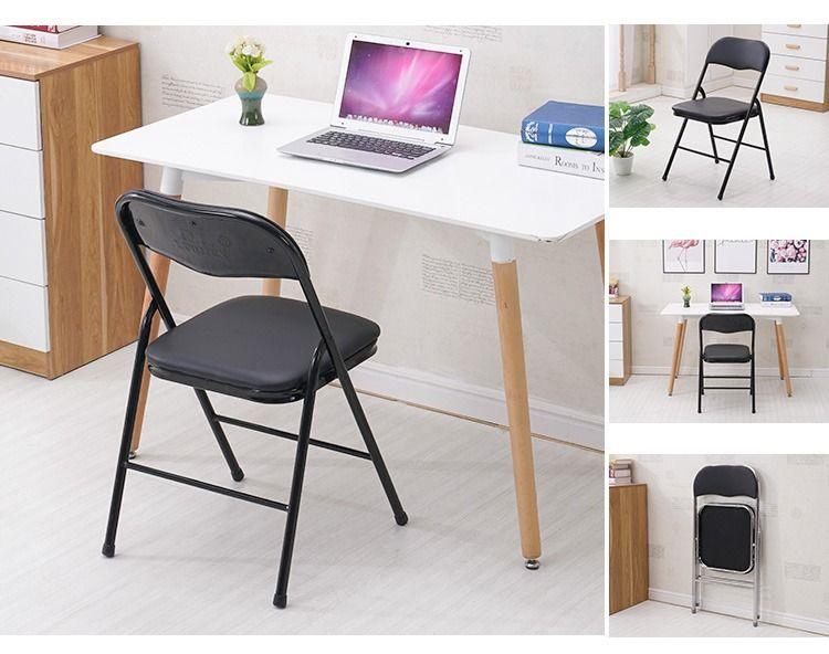 Compact Folding Office and Dining Chair with Backrest