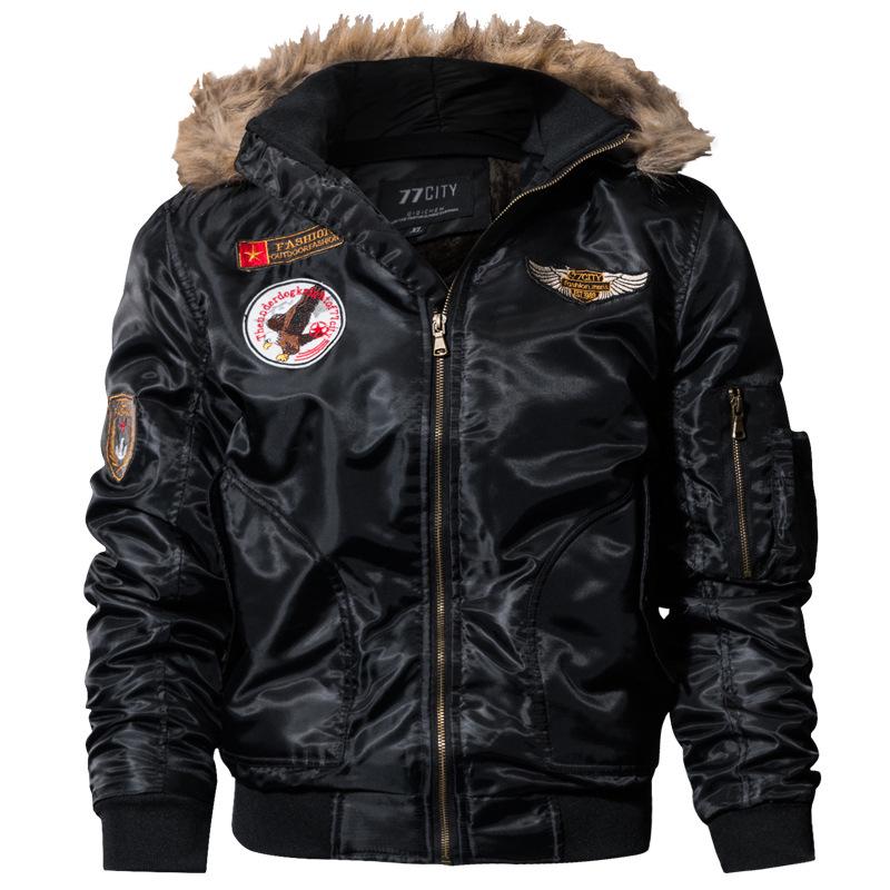 Plus Velvet Thick Winter Coat Military Uniform Trend Coat Men Jacket