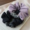 Elegant Satin Rhinestone Scrunchie for Women - Luxurious Hair Tie for Ponytails and Buns