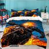 Rider On Fire 3PCS Bedding set,Ideal for 1pc Duvet Cover And 2pcs Pillowcases Perfect for Fan gift,Ideal for Bedroom, Dormitory