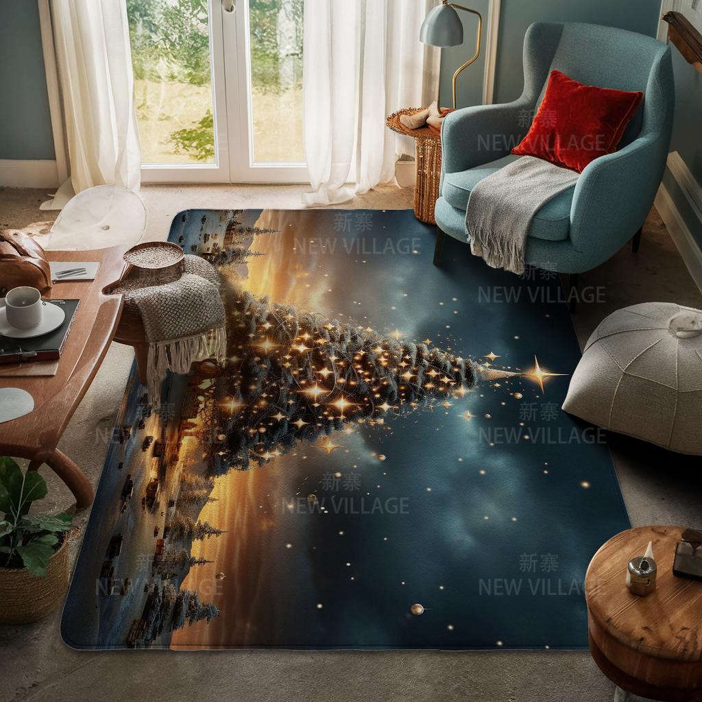 House Entrance Carpet Home Door Mat Living Room Bath Foot Bathroom Non-slip Water Absorption Rugs Bath Merry Christmas Winter