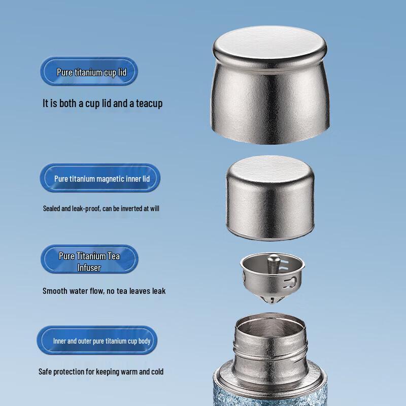 edish Pure Titanium Insulated Tea Infuser Bottle