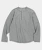 SLOWACID Curved Waffle Henley Neck [Light Gray]