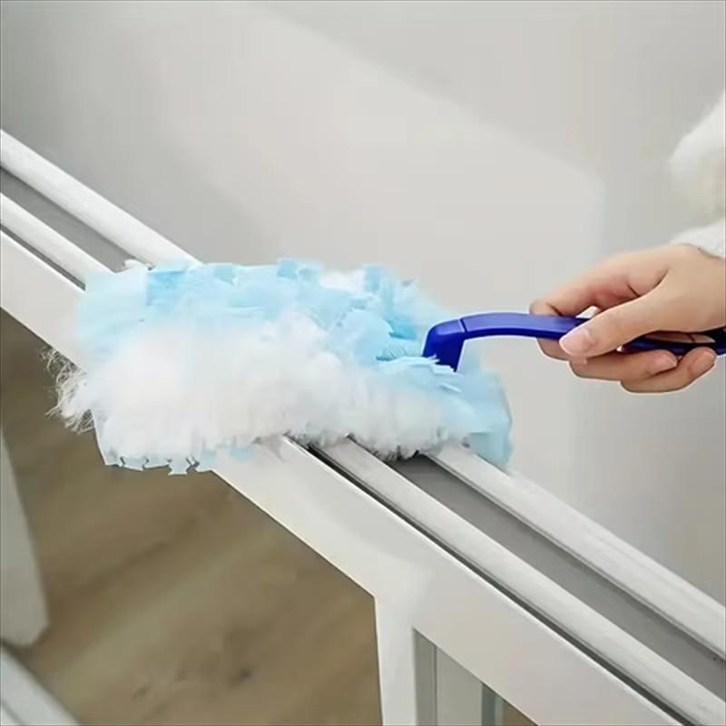 Brosse à épousseter jetable en fibre absorbante électrostatique pour climatisation, nettoyage de meubles de voiture, plumeau ménager en microfibre