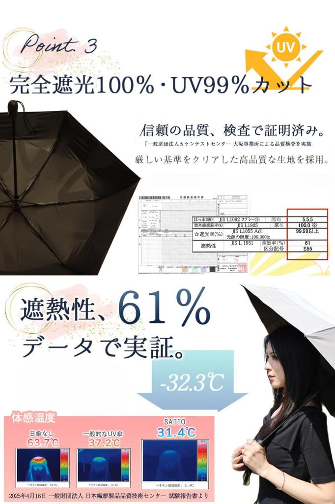 SATTO shape memory that adjusts in 1 second Easy to fold Shape memory 2025 Folding umbrella automatic opening and closing Lightweight Feels degrees
