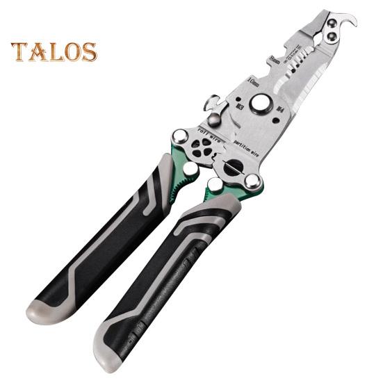 

8-в-1 складной инструмент для зачистки проводов, многофункциональные клещи для зачистки проводов, щипцы для обжима, эргономичная ручка, портативные электрические клещи для резки кабеля чёрный