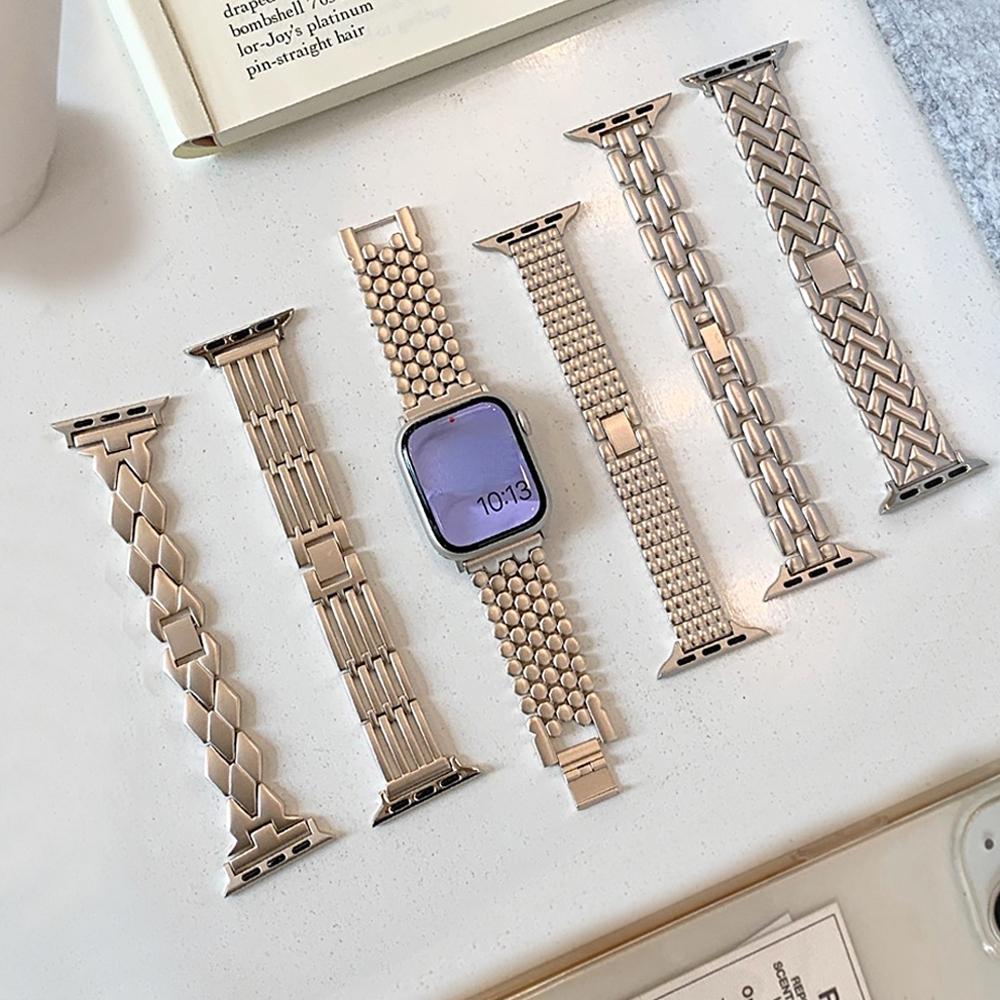Luxury Stainless Steel Starlight Bracelet For Apple Watch Ultra 3 49mm Band for iWatch 11 10 9 8 7 6 se 46mm 41 45mm 40 38 42 44