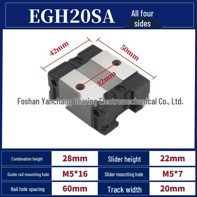 High-Precision Heavy-Duty Linear Guide Rail Slider HGH/HGW/EGH/EGW15/20