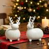 PLA Christmas Ornaments 3D Printed Line Art Reindeer Figurine, Cartoon Deer Statue, Statue for Office Cute Tabletop Decor Ornament Home Holiday