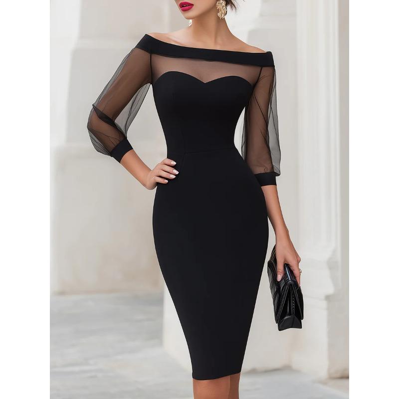 MGHR Women's Fashion Summer Spring One-shoulder Solid Color Print Casual Dresses