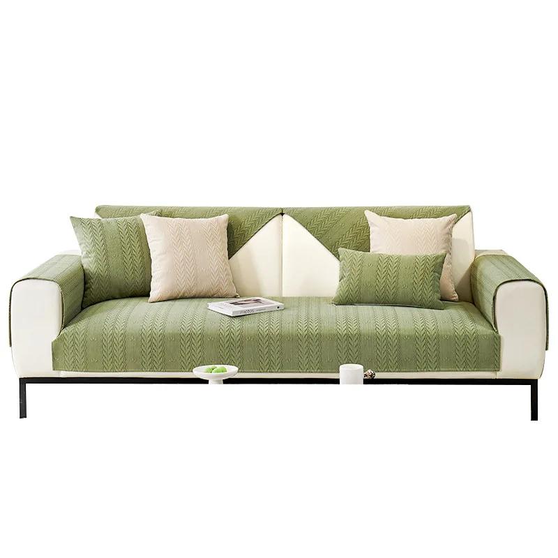 New  Four Seasons Universal Anti-Slip Cushion Simple Modern Leather Sofa Cover Chenille Sofa Cushion