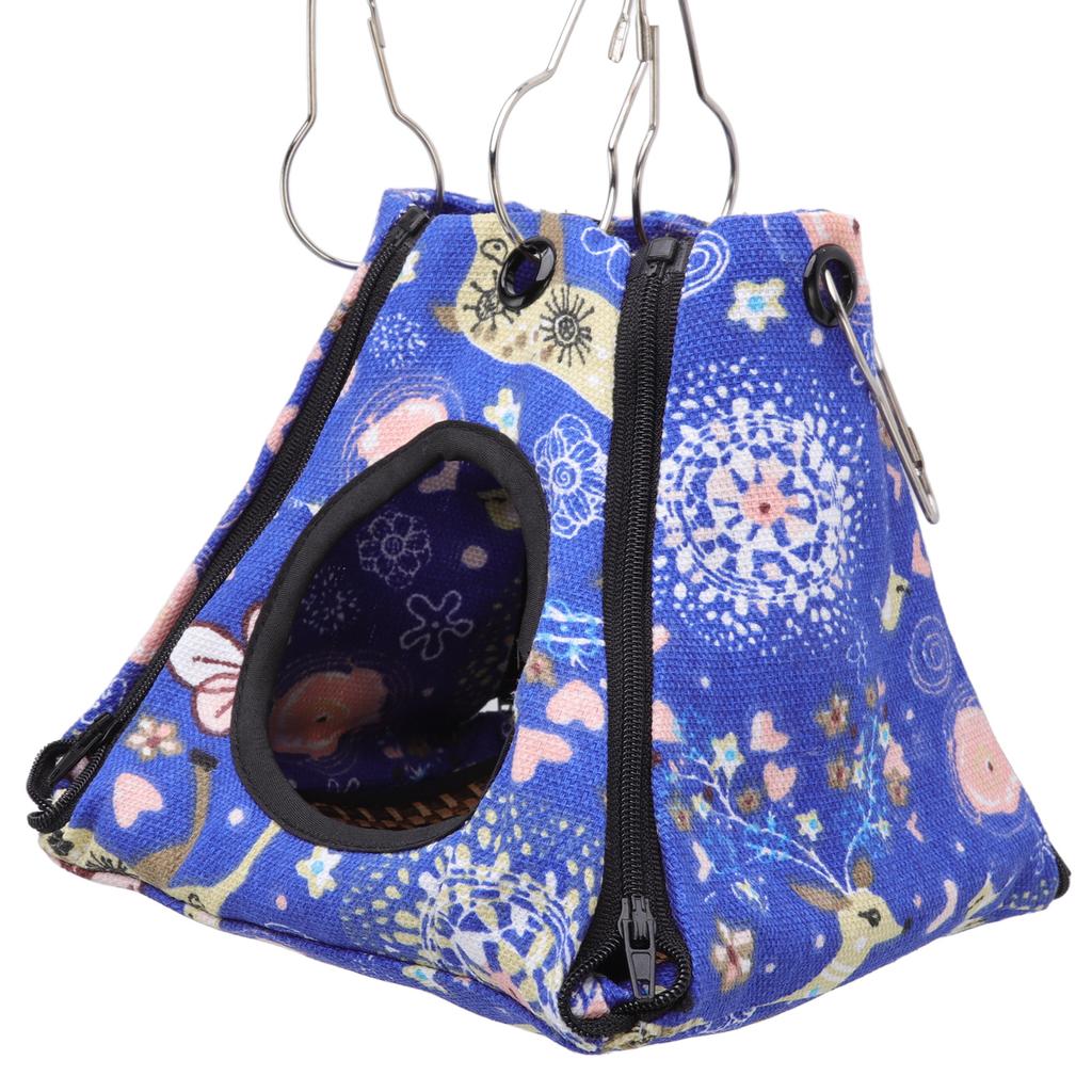 Small Pet Hanging Hammock Elk Pattern Hamster Hammock Cage Bed for Rats Rabbits Ferrets Guinea Pigs 20x20x22cm