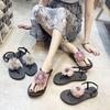 Summer and Autumn New Flat-bottomed Non-slip Sanya Seaside Beach Shoes Niche Fashion Design Sense with Skirt Sandals Women