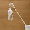 Ethnic Style Imitation Miao Silver Colored Long Feather Fringed Earrings, Hot Selling In Attractions, Antique Hairpin Jewelry for Women
