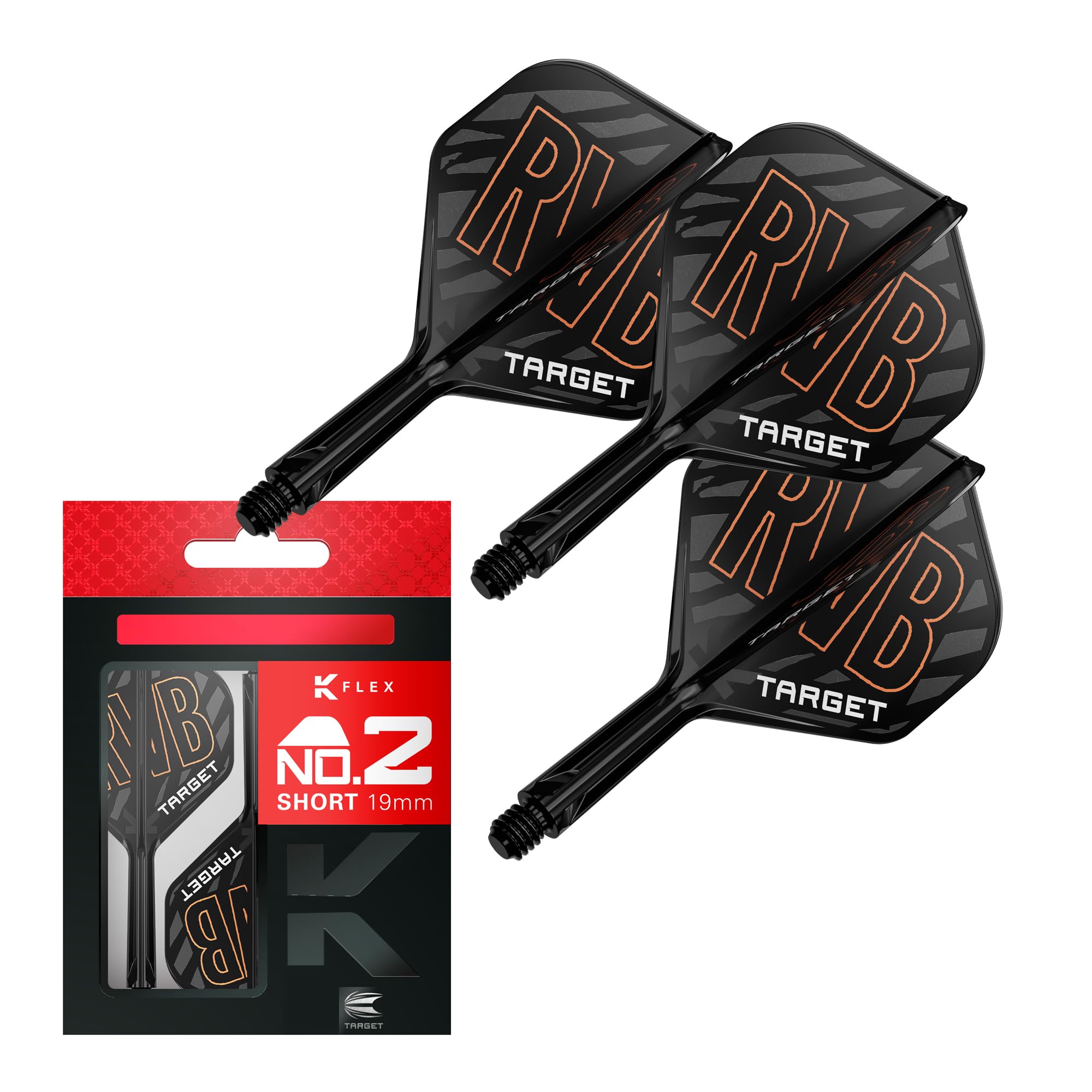 

TARGET Darts RAYMOND VAN BARNEVELD Flight Shaft 2 Kflex Flight Player Edition Dart Accessories Dart Stem K-Flex & System, No. (Standard All-in-One чёрный