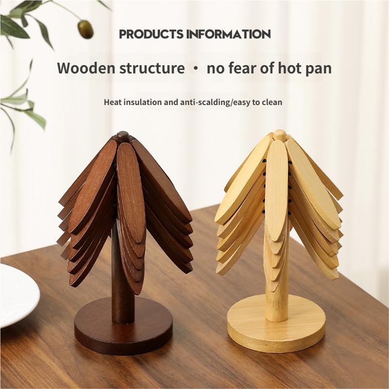 Solid Wood Heat Insulation Mat Scald Preventing Met Heat-resistant Table Mat