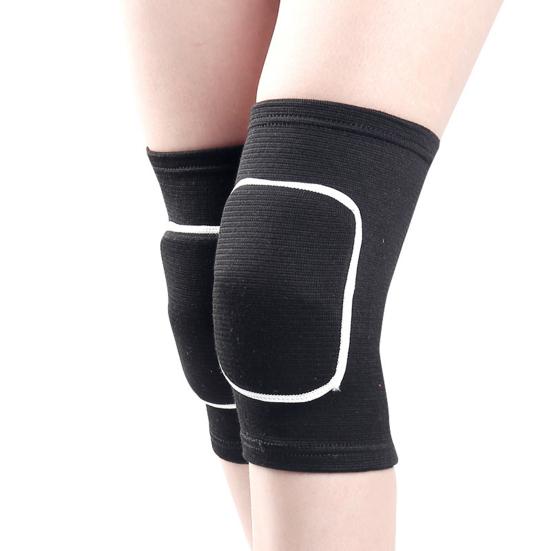 1 Pair Knee Protector Elastic Fabric Compression Thickened Knee Sports Gear Pad