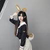 Cute and sweet removable rabbit ears plush tail handmade beast ears tail set rabbit mother cos props