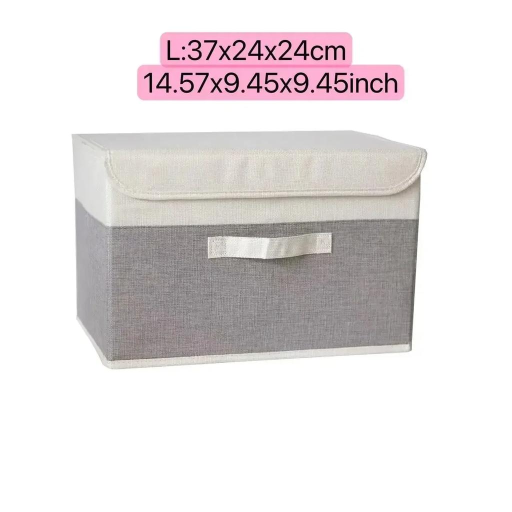 Collapsible Clothing Storage Basket with Lids Large-capacity Foldable Clothing Underwear Socks Storage Box for Storage Shelves