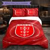 Set Biancheria da Letto 3 Pezzi in Microfibra con Motivo Hull KR Decorazione Copripiumino per Camera da Letto Uso Domestico