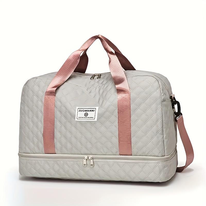 Luxurious Oversized Duffel Bag, Stylish & Durable, Dry Wet Separation & Handy Side Pockets for Travel Adventures & Gym Sessions